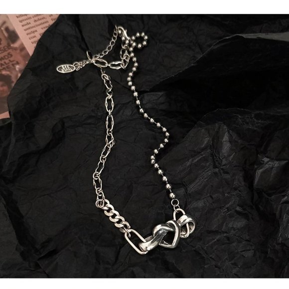 *NEW 925 Sterling Silver Vintage Heart Necklace B9 - Picture 8 of 10